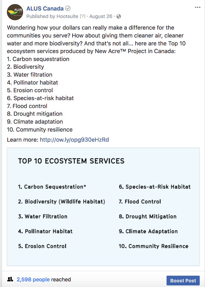 Top 10 Ecosystem Services