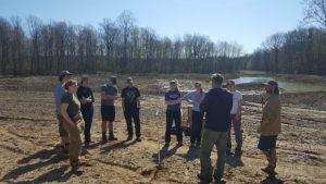 Stephen Hotchkiss hosted high-school students for a planting field day in ALUS Elgin.