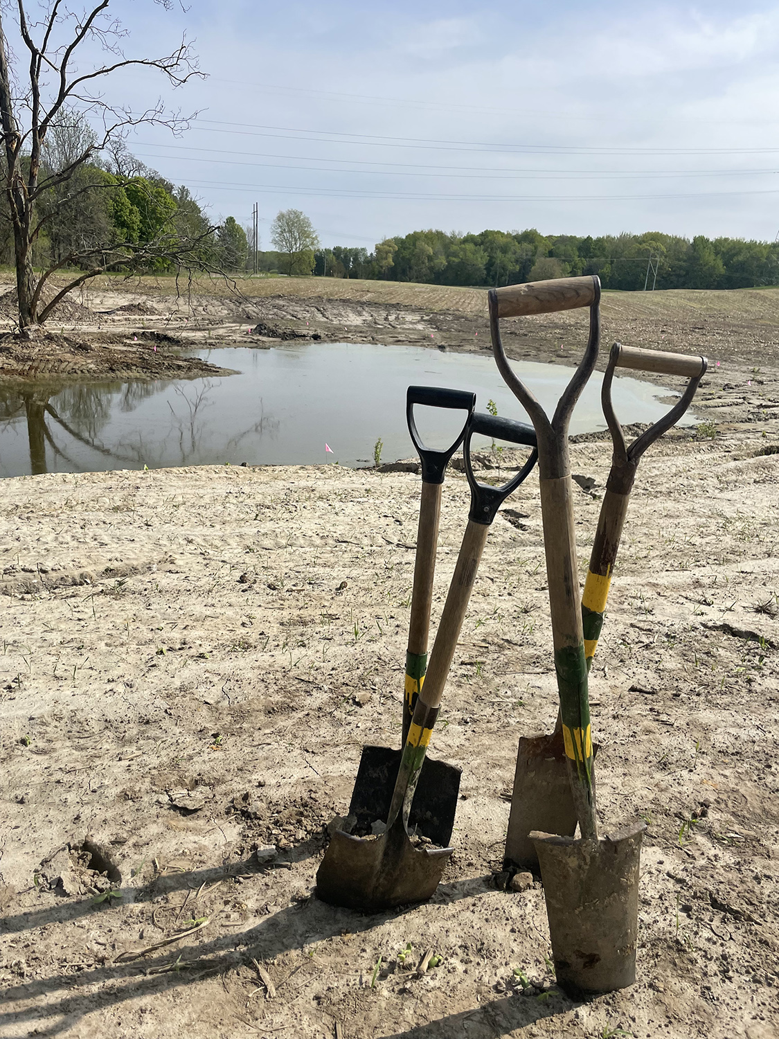 An ALUS wetland project under construction in Middlesex County, 2023. Credit: ALUS.